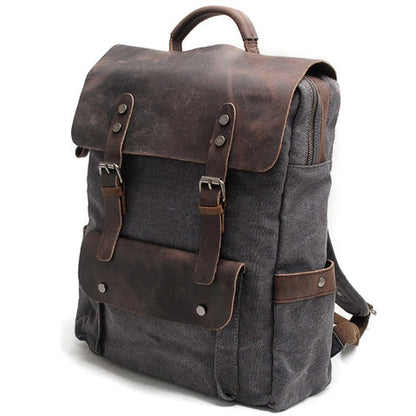 Tom Hollinger |  Vintage Canvas- und Leder-Rucksack für Herren