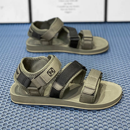 Herren Flache Gladiator Sandalen Verstellbar Atmungsaktiv Leicht