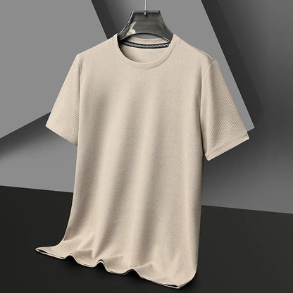 Tom Hollinger | Herren T-Shirt mit Rundhalsausschnitt aus Waffelstrick-Mischgewebe