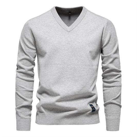 Pull classique col V pour homme