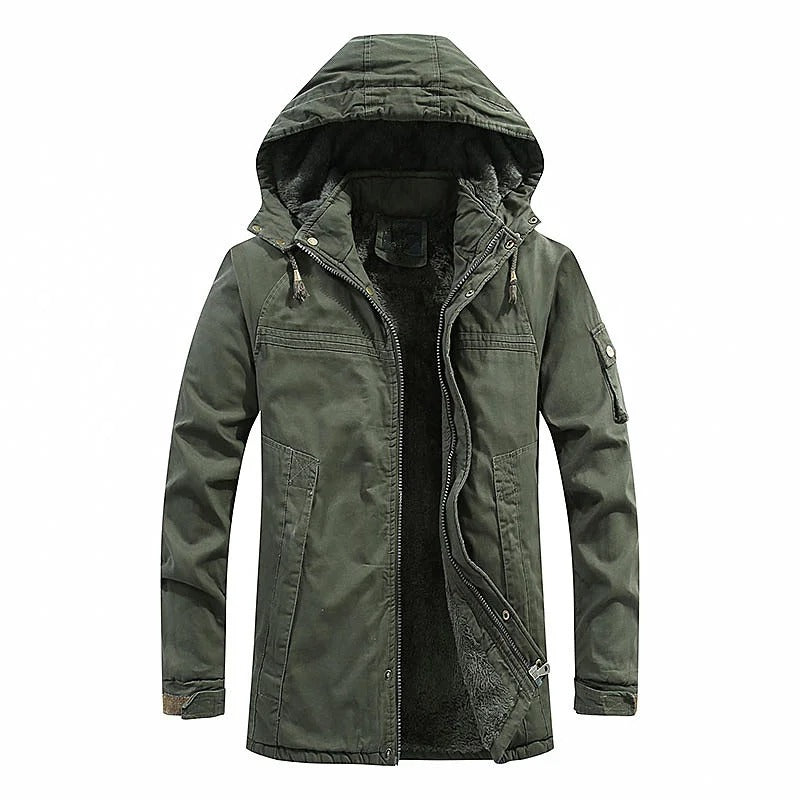 Hooded jacket with Sherpa lining and practical pockets