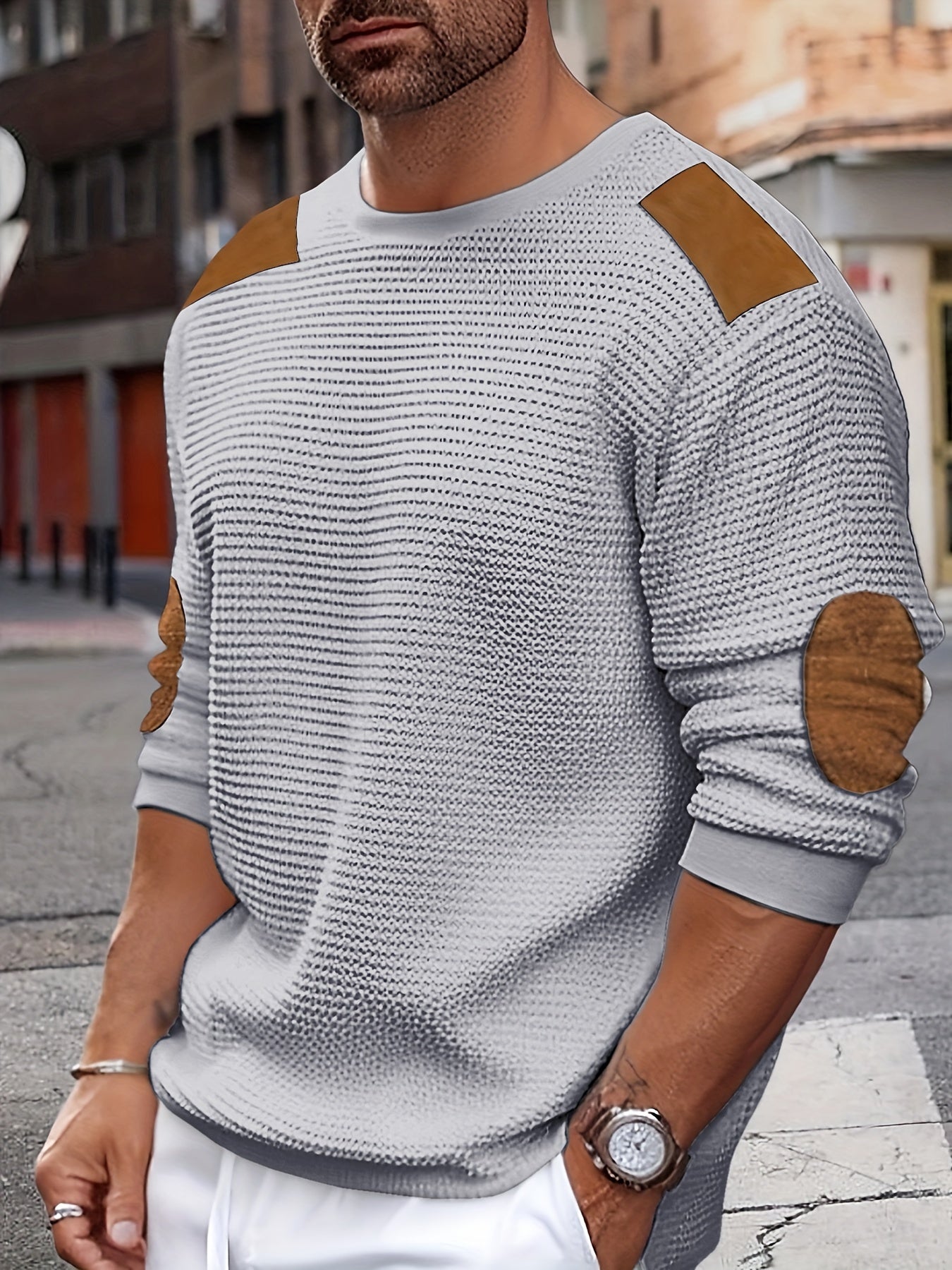 Classic elbow-length knitted sweater