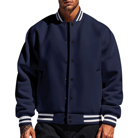 Tom Hollinger | Classic baseball jacket with buttons and stand-up collar