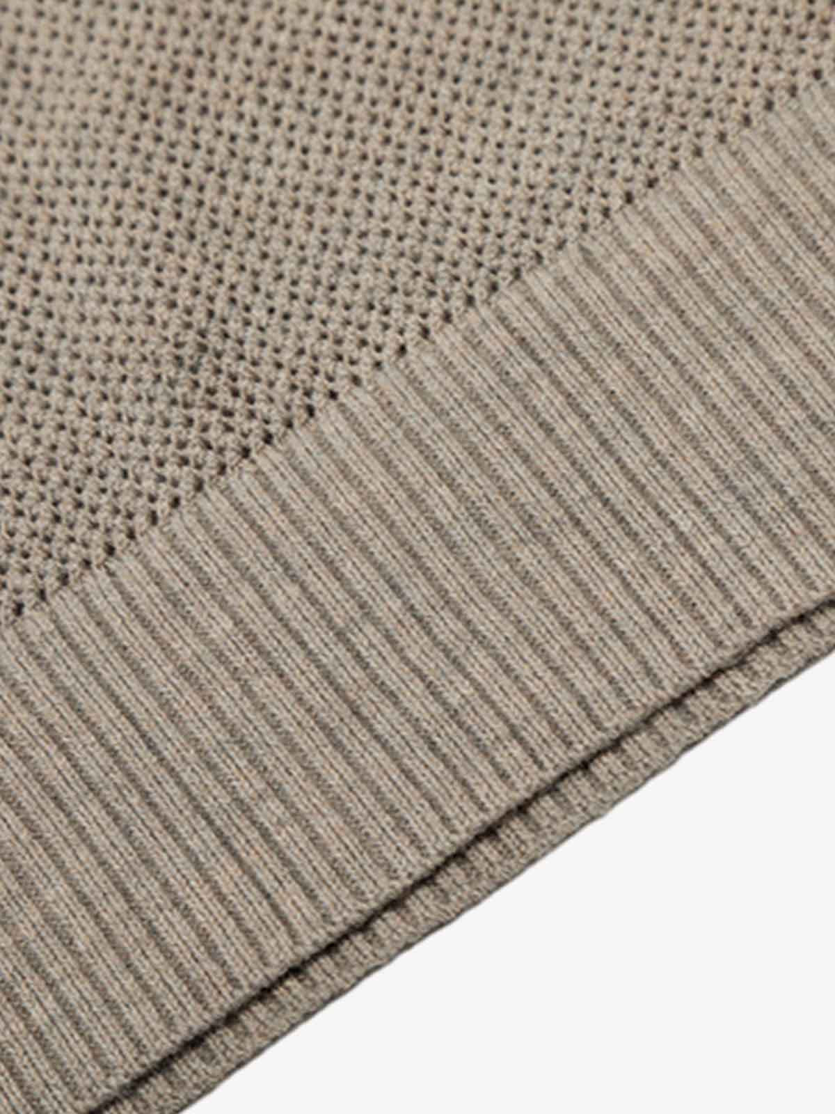 Lagenförmiges Mesh-Strick Polohemd mit Aussparungen