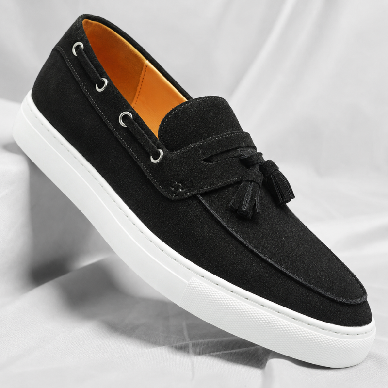Herren Wildleder-Loafer mit leichter Gummisohle von unten