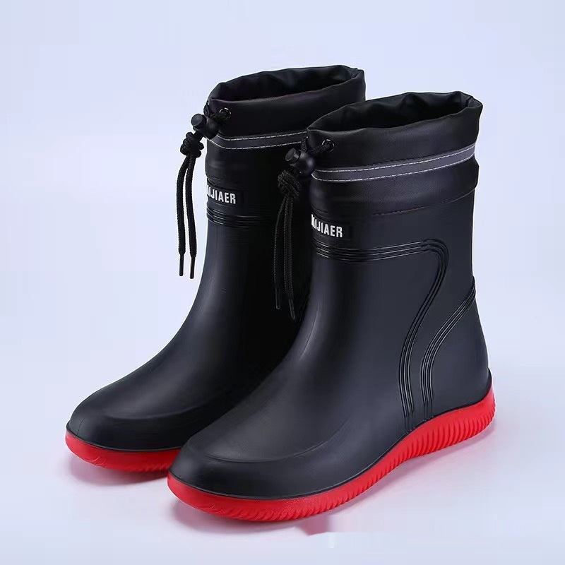 Unisex Fleece Gummistiefel Mit Warmem Innenfutter