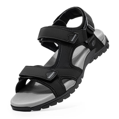 Herren breit geschnittene Zehenbox sportliche Walking-Sandalen