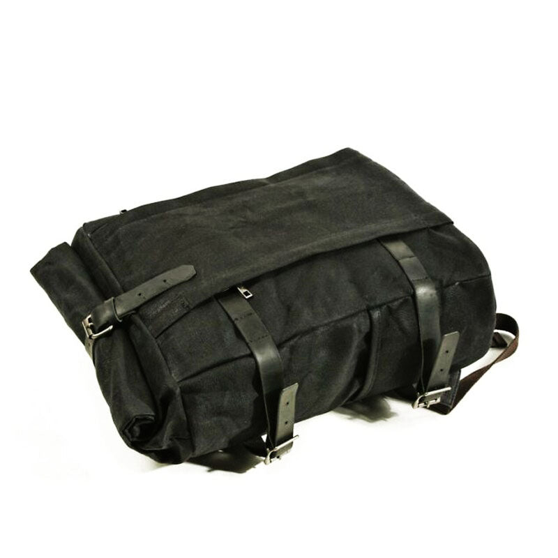 Tom Hollinger |  Canvas Roll-Top Vintage Motorrad Rucksack