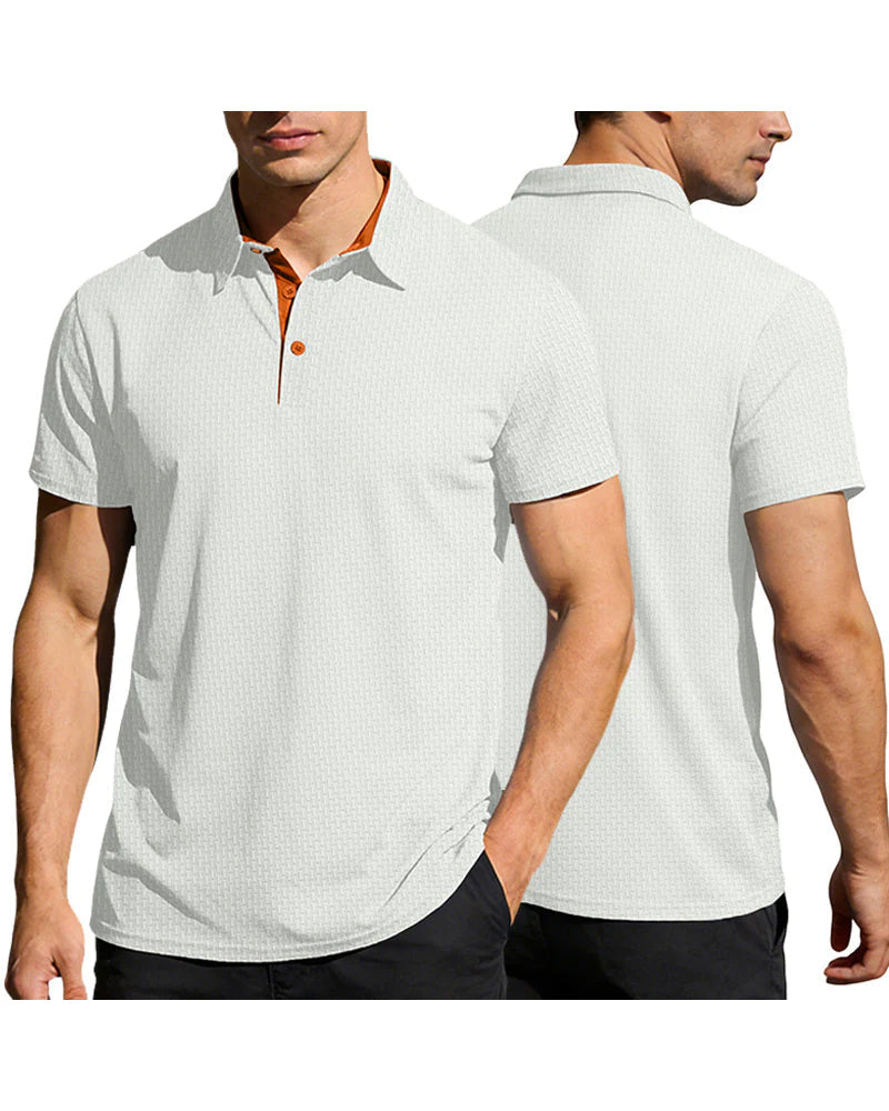 Herren Poloshirt aus Baumwollmischung mit sauberem Saum und Kurzarm