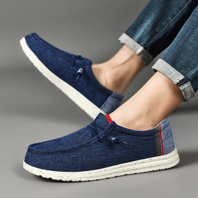 Tom Hollinger | Bequemer Denim-Slipper mit Kontrastdetails
