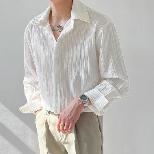 Tom Hollinger | Long -sleeved shirt made of crinkle fabric