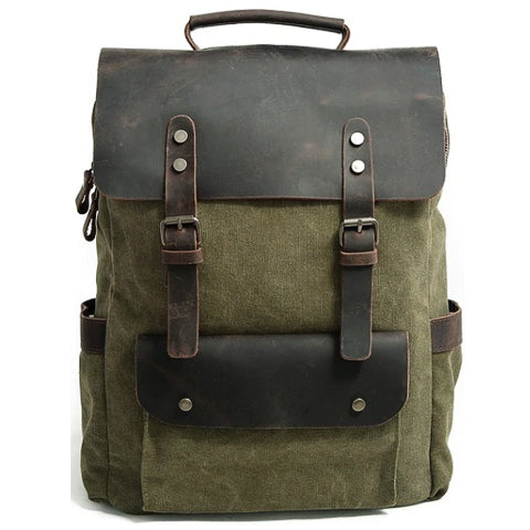Tom Hollinger |  Vintage Canvas- und Leder-Rucksack für Herren