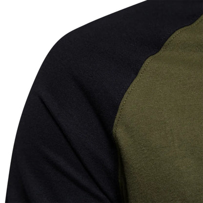 Tom Hollinger | Men's long -sleeved shirt with patchwork and circular neckline