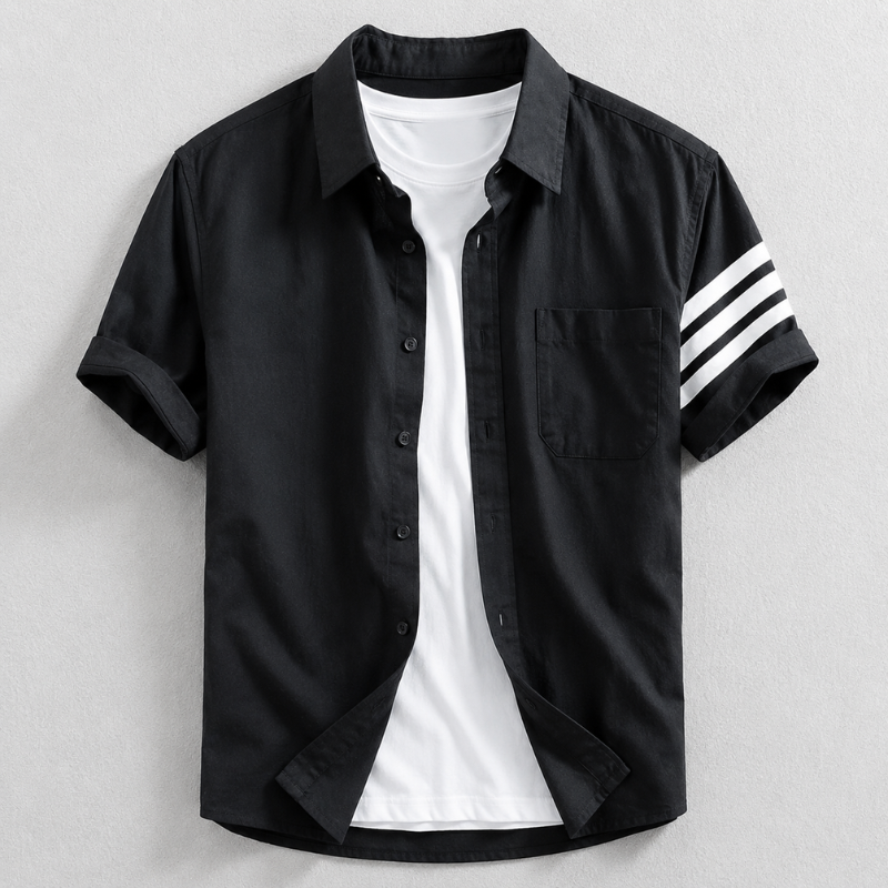 Herren Oxfordhemd aus Leinenmischung mit schmaler Passform im getragenen Look