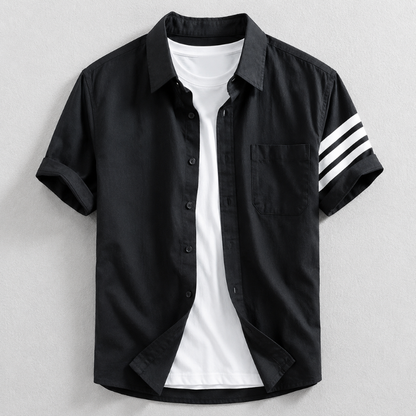 Herren Oxfordhemd aus Leinenmischung mit schmaler Passform im getragenen Look