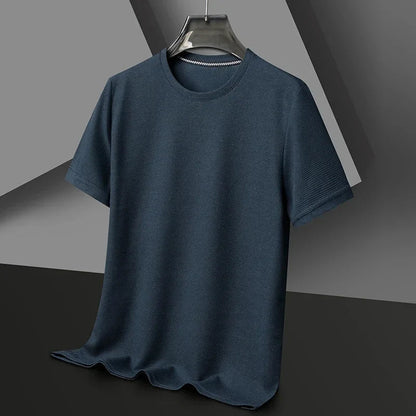 Tom Hollinger | Herren T-Shirt mit Rundhalsausschnitt aus Waffelstrick-Mischgewebe
