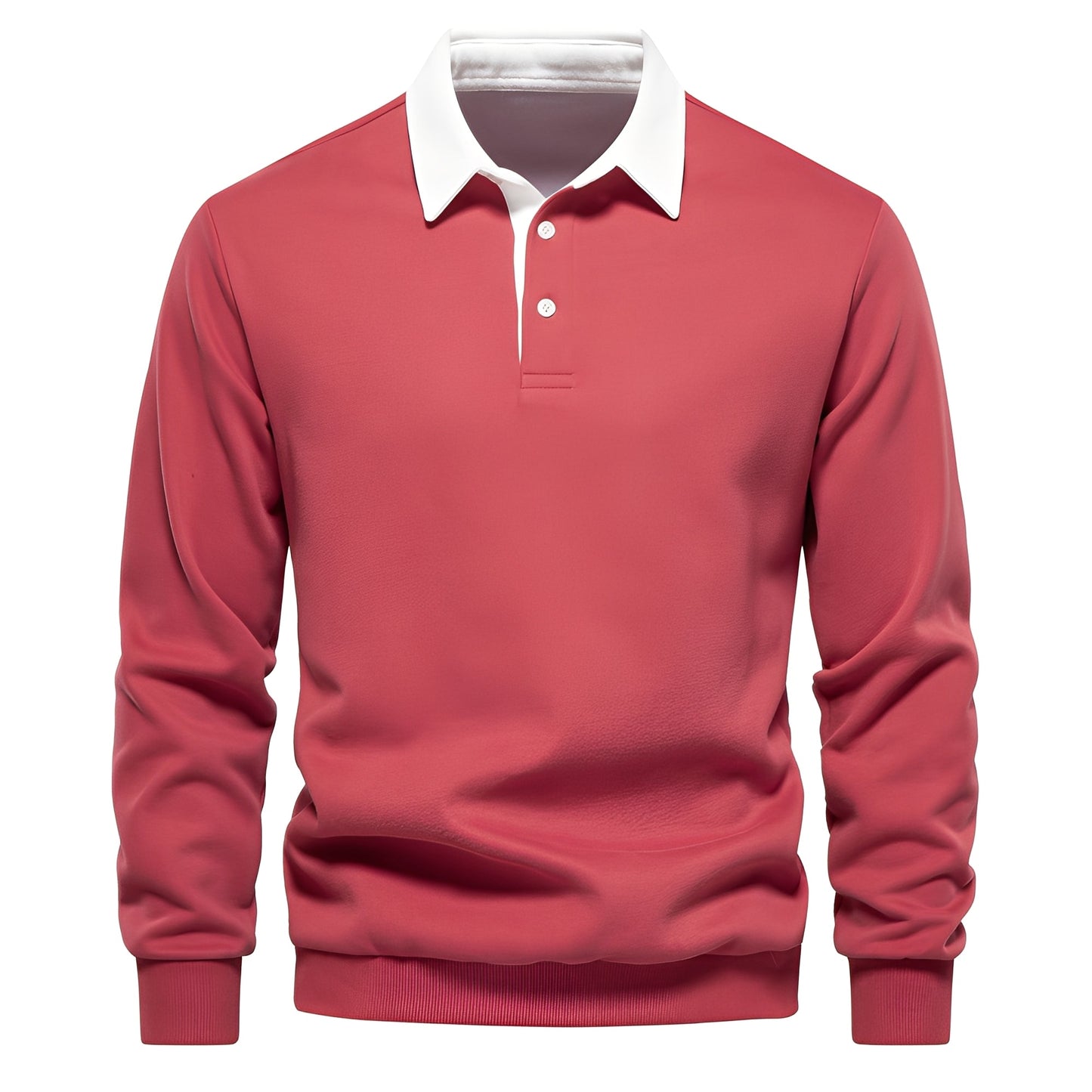 Herren Langarm-Poloshirt aus weichem, atmungsaktivem Stoff