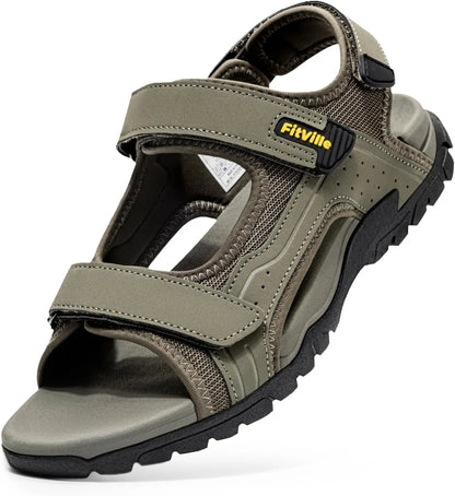 Herren breit geschnittene Zehenbox sportliche Walking-Sandalen