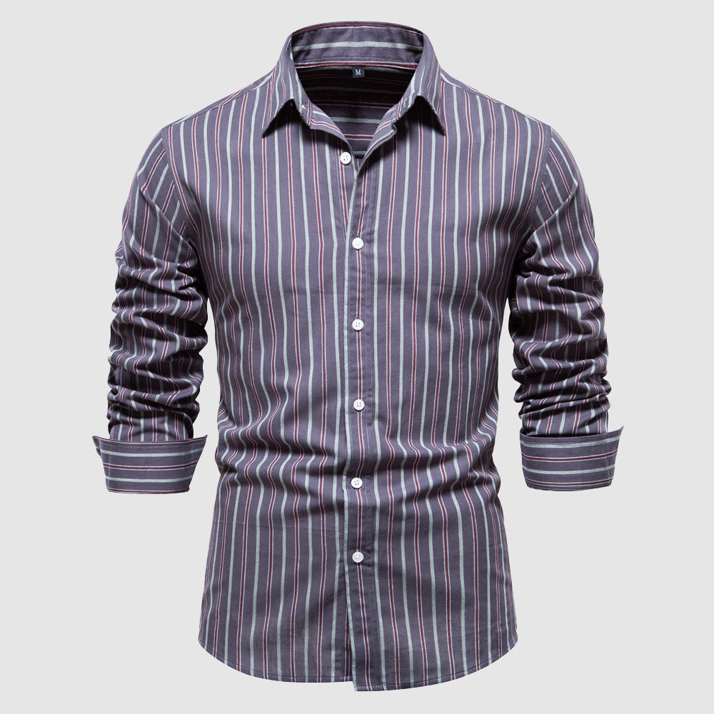 Tom Hollinger | Striped long-sleeved leisure shirt for men