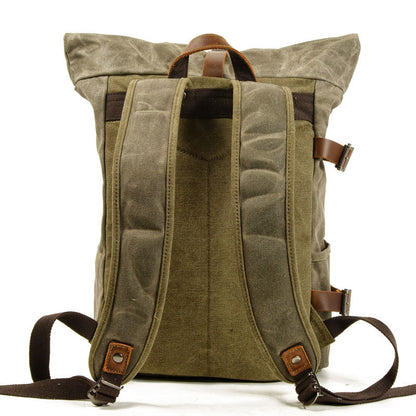 Tom Hollinger |  Canvas Roll-Top Vintage Motorrad Rucksack