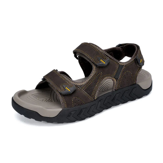 Tom Hollinger |  Herren Outdoor-Sandalen aus echtem Leder, atmungsaktiv, rutschfest zum Gehen