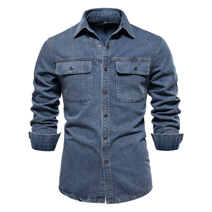 Tom Hollinger | Men Classic Cotton Denim Shirt