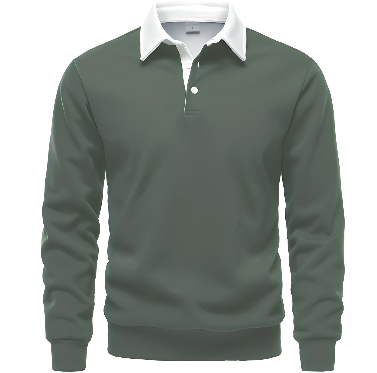 Herren Langarm-Poloshirt aus weichem, atmungsaktivem Stoff