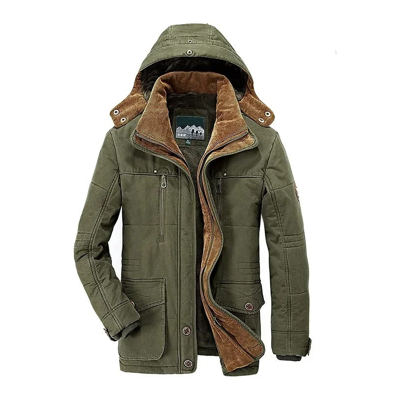 Insulated hooded jacket with plush interior