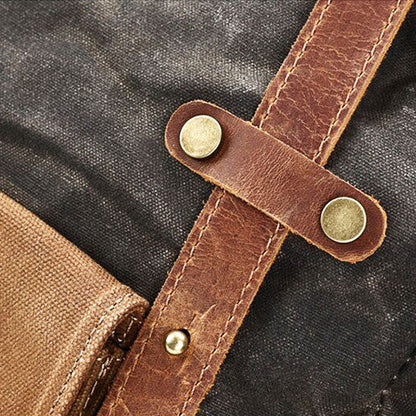 Tom Hollinger |  Wasserdichter Canvas Rucksack mit Rollverschluss im Vintage-Stil