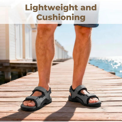 Herren breit geschnittene Zehenbox sportliche Walking-Sandalen