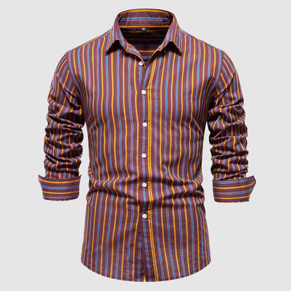 Tom Hollinger | Striped long-sleeved leisure shirt for men