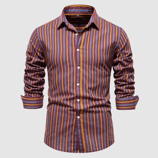 Tom Hollinger | Striped long-sleeved leisure shirt for men