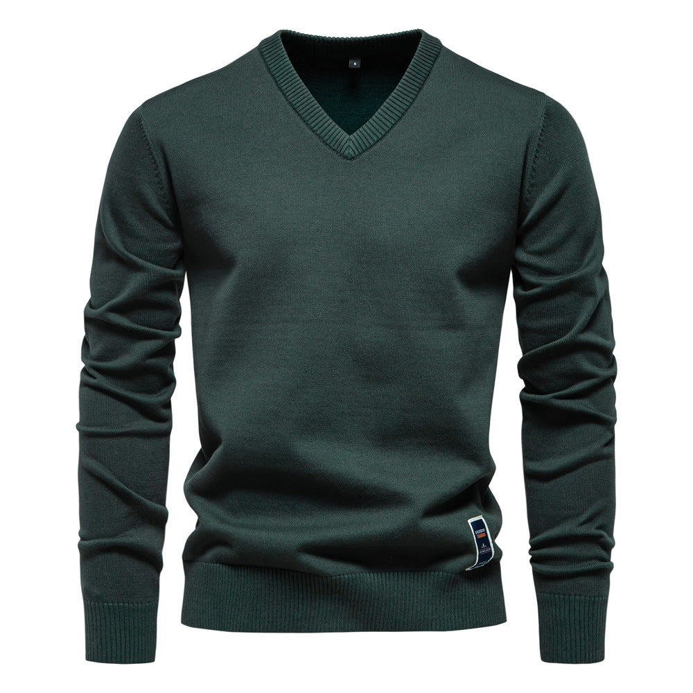 Classic V-neck men's sweater