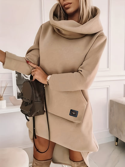 Tom Hollinger™ Casual Long Sleeve Hooded Sweatshirt Dress