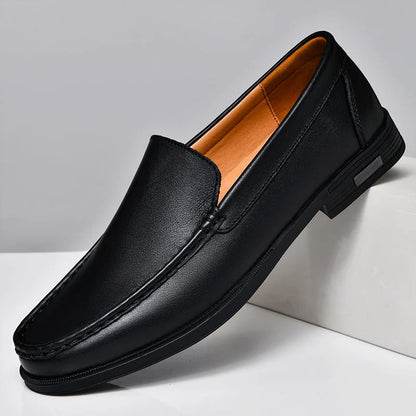 Herren Echtes Leder Elegante Loafer