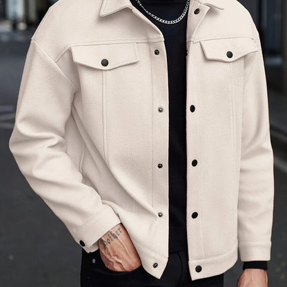 Transitional Jacket With A Relaxed Fit And Snap Fastening