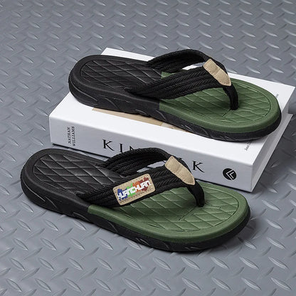 Herren Geflochtene Riemen Outdoor Flip-Flops Rutschfeste EVA-Sohle