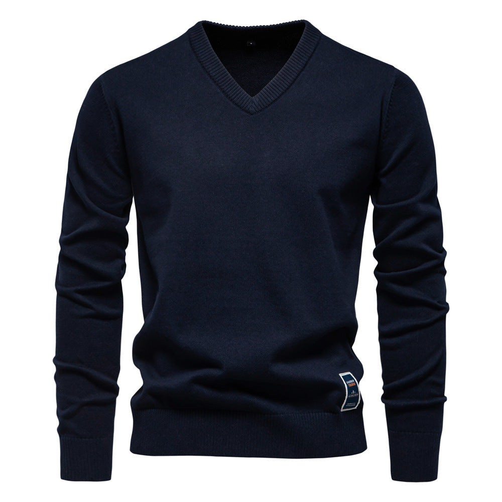 Classic V-neck men's sweater