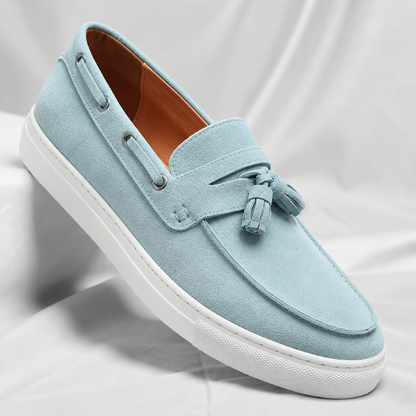 Tom Hollinger |  Herren Wildleder Loafer Mit Quasten Leichte Gummisohle