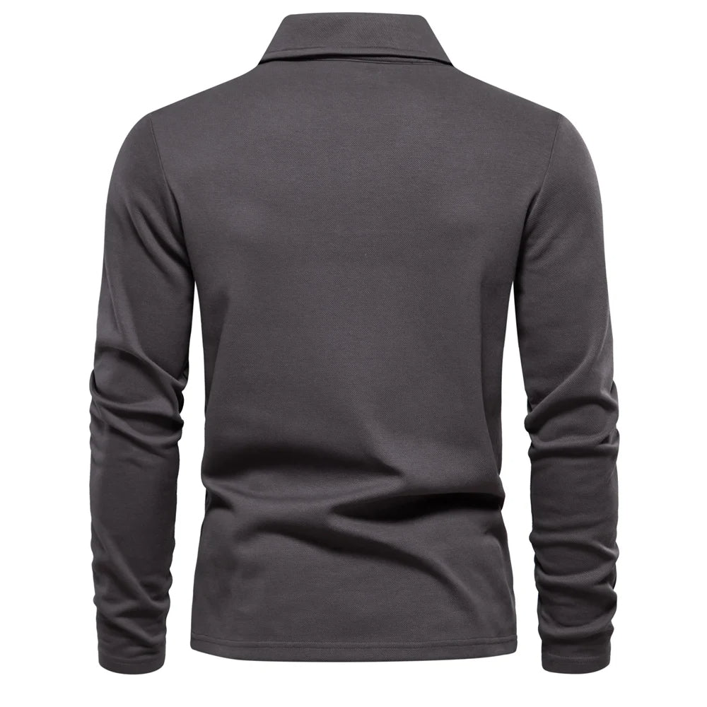 Tom Hollinger | Elegantes Langarm-Poloshirt