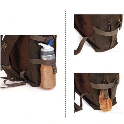 Tom Hollinger |  Canvas- und Leder-Rucksack im Vintage-Kamera-Stil