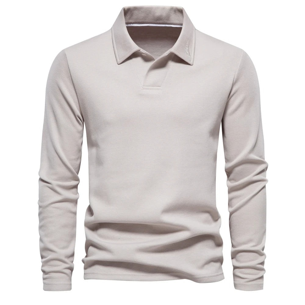 Tom Hollinger | Elegantes Langarm-Poloshirt