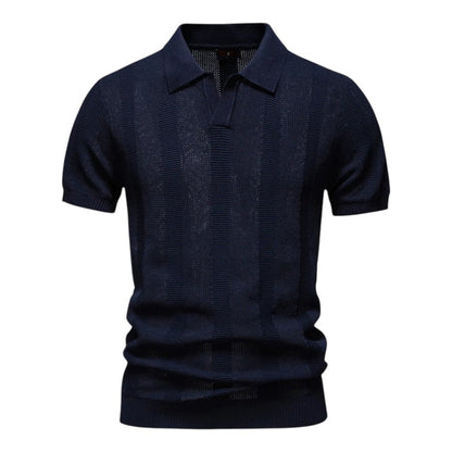 Tom Hollinger | Herren Poloshirt aus offenem Maschenstrick