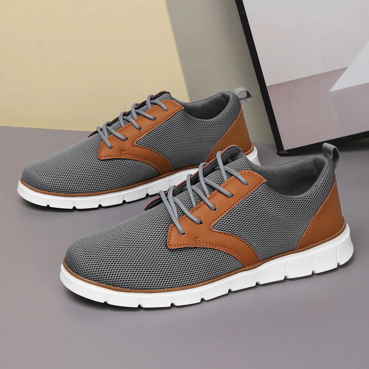 Herren Canvas Leder Sneaker
