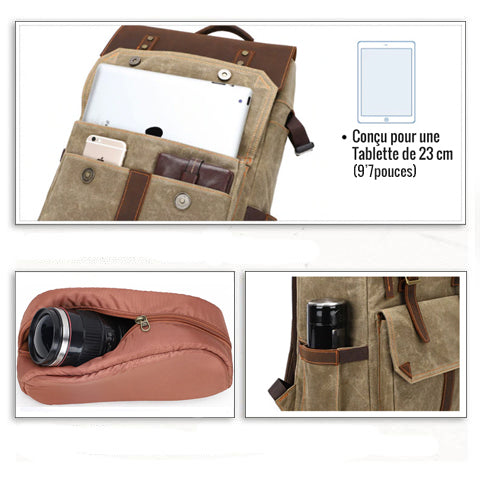 Tom Hollinger |  Vintage-inspirierter robuster Foto-Rucksack Unisex