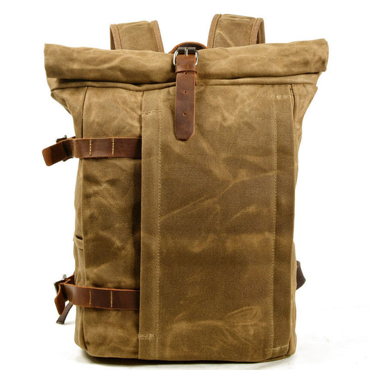 Tom Hollinger |  Canvas Roll-Top Vintage Motorrad Rucksack