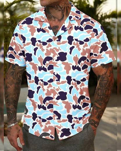 Tom Hollinger | Herren Kurzarmhemd Camouflage Regular Fit