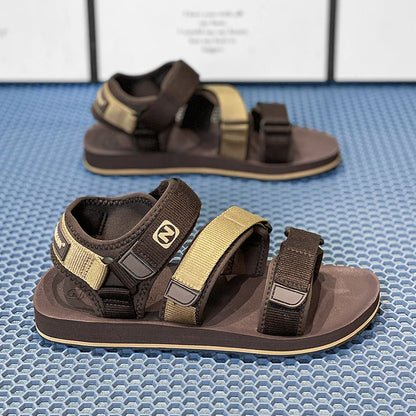 Herren Flache Gladiator Sandalen Verstellbar Atmungsaktiv Leicht