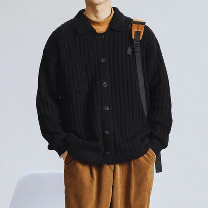 Tom Hollinger | Open cardigan from waffle knit