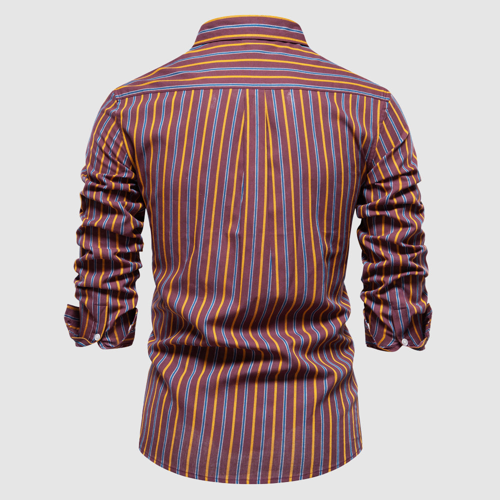 Tom Hollinger | Striped long-sleeved leisure shirt for men